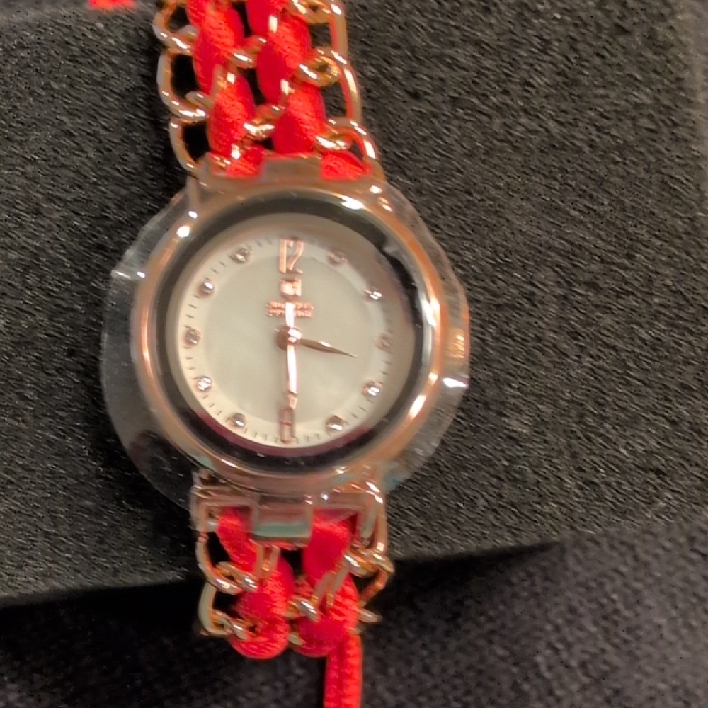 Invicta Red and Gold Chain Link Watch